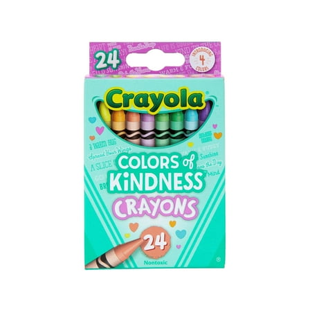 Crayola Colors of Kindness Crayons, 24 Ct, Teacher Supplies, Kindergarten School Supplies, Asstd Colors