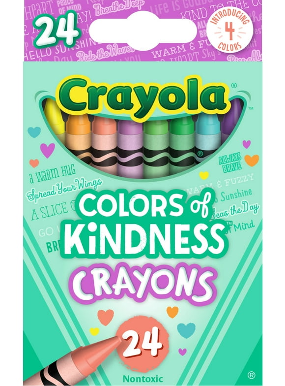 Crayola Colors of Kindness Crayons, 24 Ct, Teacher Supplies, School Supplies, Assorted Colors