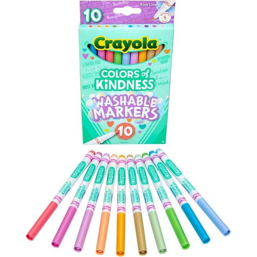 Crayola Colors of The World Fine Line Markers, 24 Colors