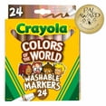 thumbnail image 1 of Crayola Colors of the World Art Markers, 24 Ct, Kids Stocking Stuffers, Holiday Arts & Crafts Supplies, Teacher Gift, 1 of 10