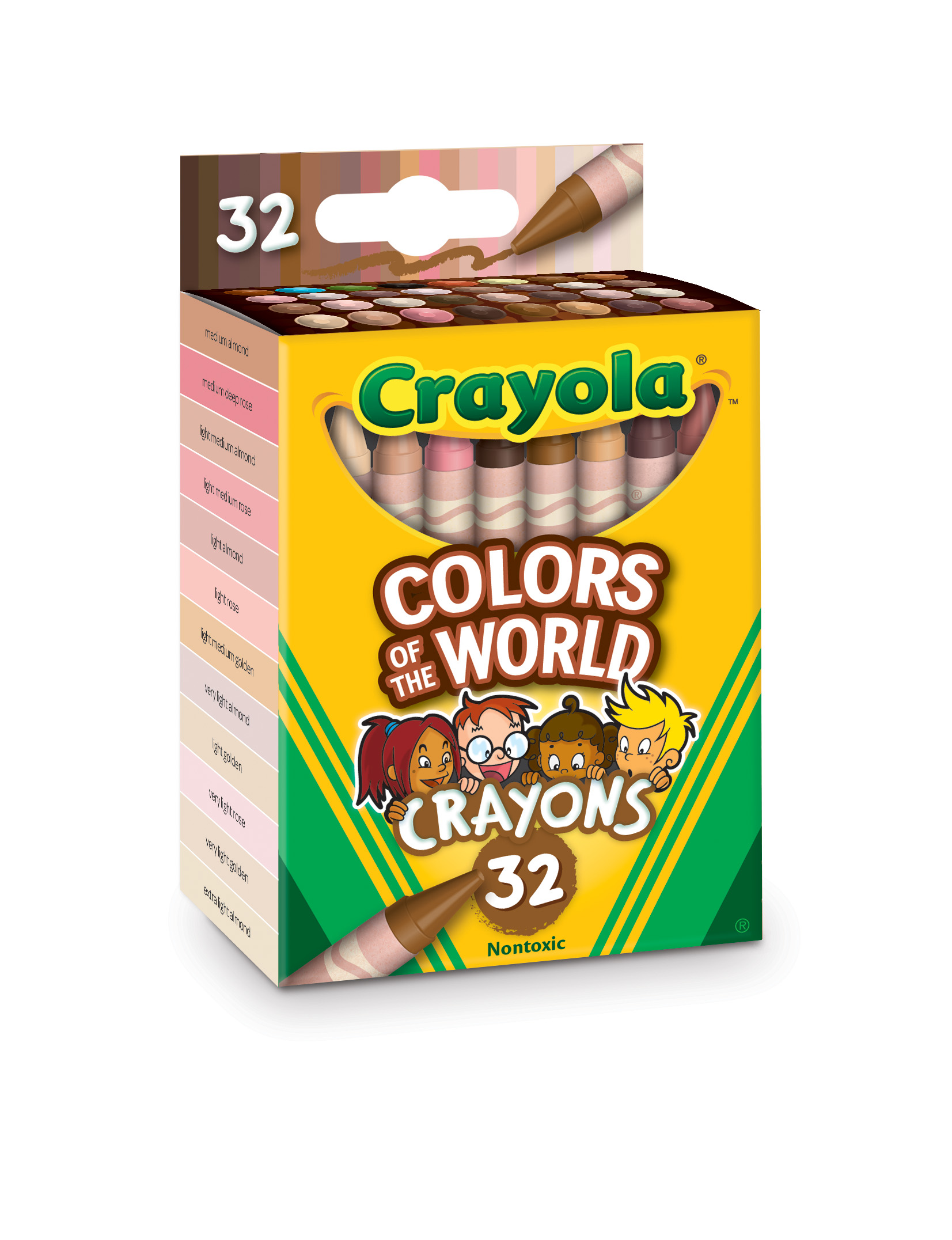 Crayola Colors of the World Skin Tone Crayons, 32 Ct, Back to School Supplies, Unisex Child - image 1 of 6
