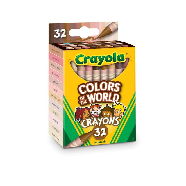 Crayola Colors of the World Skin Tone Crayons, 32 Ct, Back to School Supplies, Unisex Child