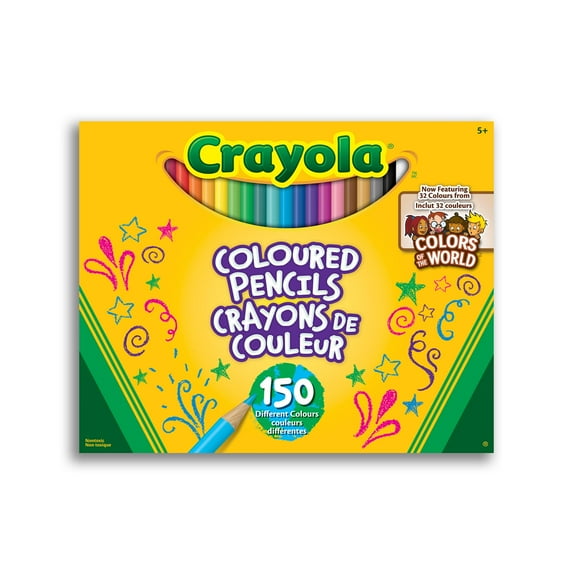 Crayola - Coloured Pencils featuring Colors of the World, 150 Count