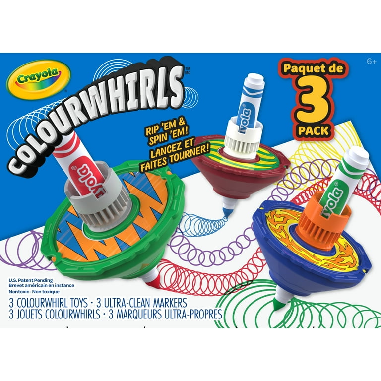 Crayola Colourwhirls Spin Art Toy with Washable Marker, 3 Ct