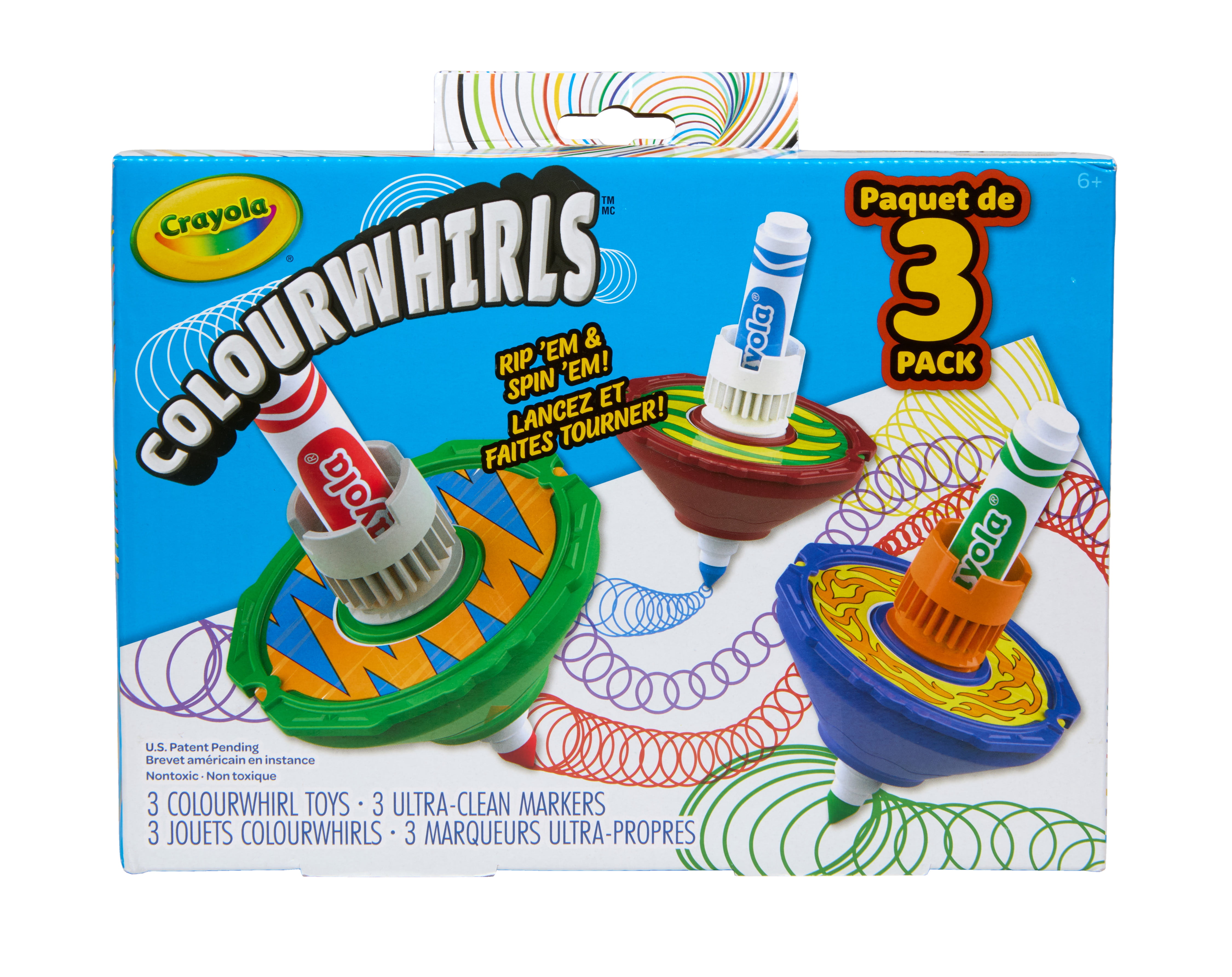 Walmart Black Friday Deals 2025 Crayola Colorwhirls Spin Art Toy with Washable Markers 3 Pack Creative Battle Game for Kids Ages 6 7 8 9
