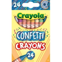 Crayola Confetti Crayons, Multi Color Kids Crayons, School Supplies, Easter Basket Stuffers, 24 Ct