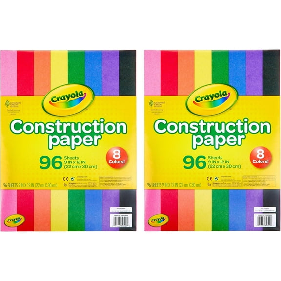 Crayola Construction Paper 96 Sheets - Pack of 2