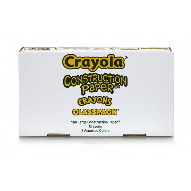 Crayola Bulk Pack Construction Paper Crayons Classpack 20 Sets of 8