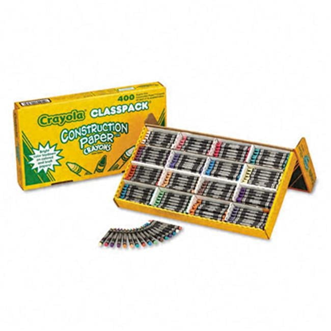 Crayola. Construction Paper Crayons Wax 25 Each of 16 Colors 400/Box