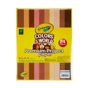 Crayola Construction Paper in Colors of the World, 8.5” x 11”, 24 Colors, Craft Supplies, 48 Pgs, Child