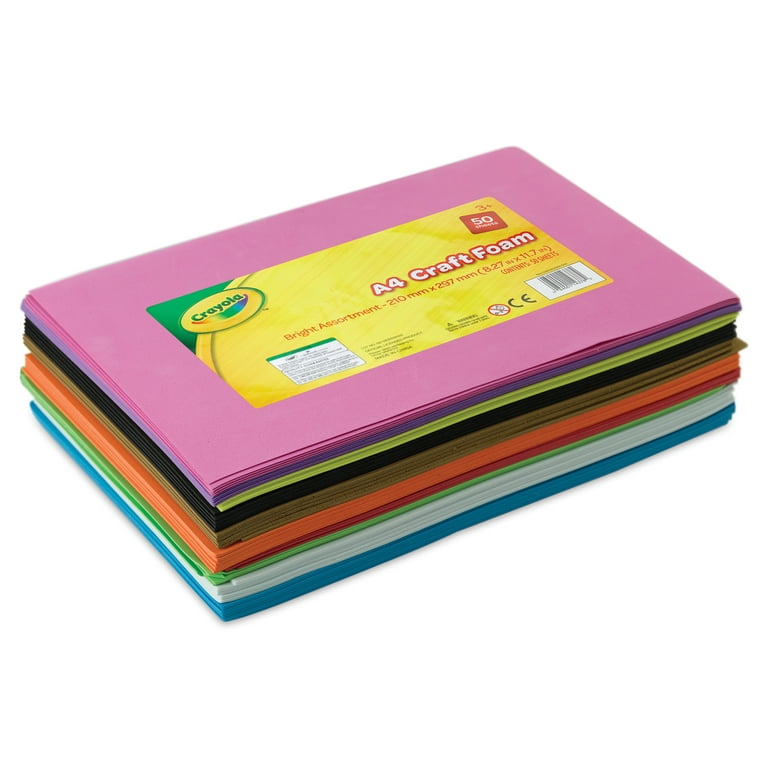 Crayola Craft Foam Sheets, Pkg of 50