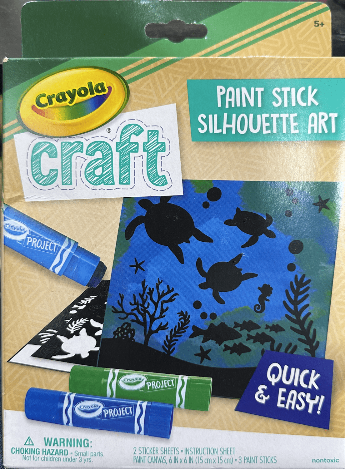 Crayola Craft Paint Stick Silhouette Art Set Kid Friendly & Safe