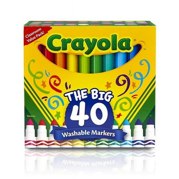 Crayola Crayola Wash Broad Line Marker, Pack of 40
