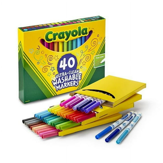 Crayola Crayola Wash Fine Line Marker, Pack of 40