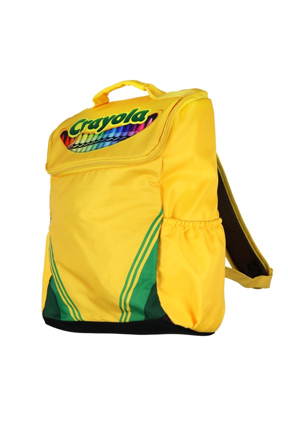 Crayola Crayon Backpack Box Design 16" Book Bag With Adjustable Straps
