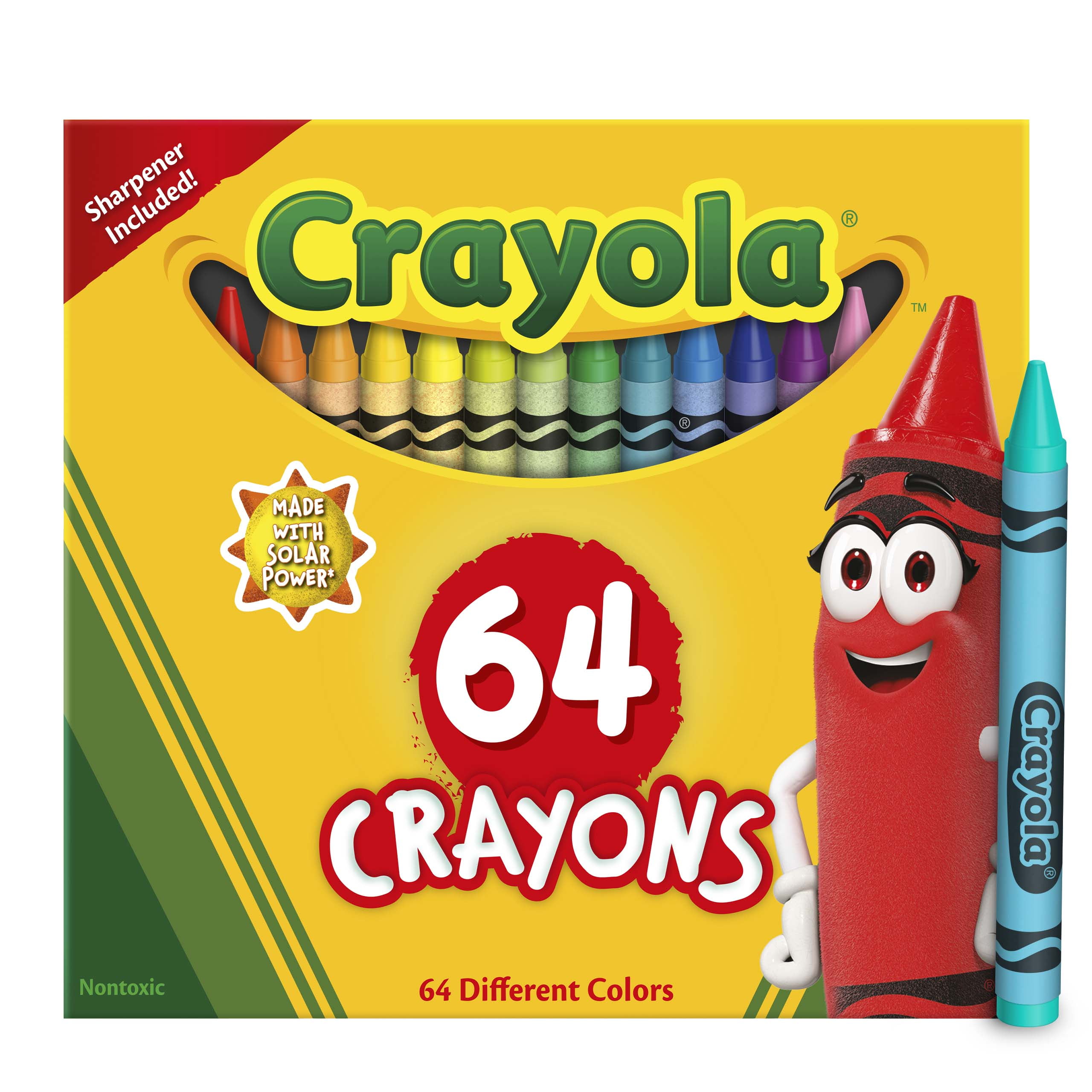 64 Ct Color Crayons Set Premium Quality Party Favor Kids Coloring Non —  AllTopBargains