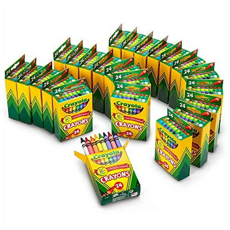 Crayola Crayons Bulk, 24 Crayon Packs with 24 Assorted Colors, 24 BOX  CRAYON SET: Features 24 crayon boxes with 24 assorted colors in each. By  Visit the Crayola Store 