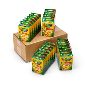 Crayola Crayons Bulk, Classroom Supplies for Teachers, 24 Crayon Packs with 24 Assorted Colors