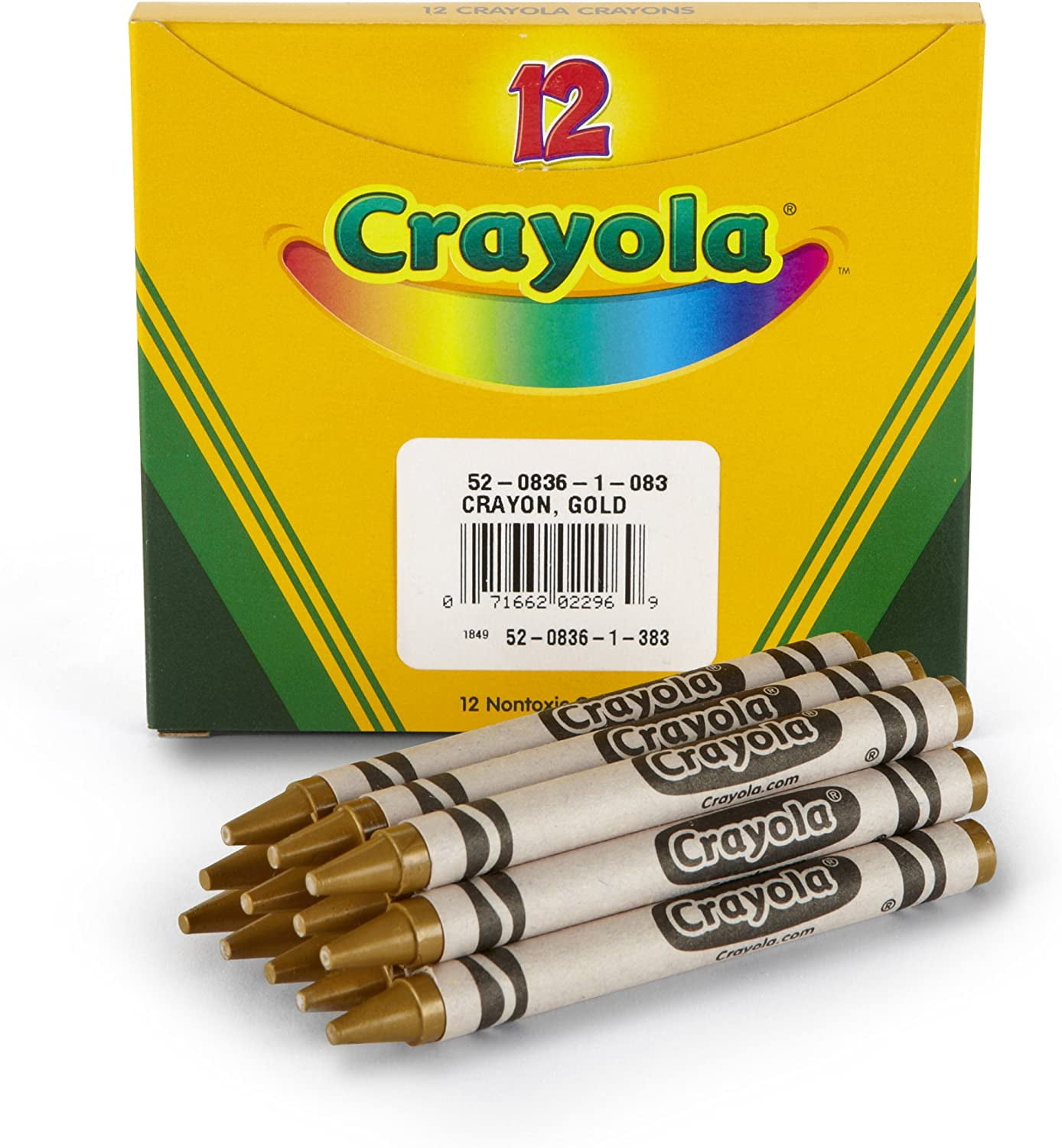 Crayola Crayons, Gold, Single Color Crayon Refill, 12 Count Bulk