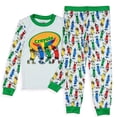 thumbnail image 1 of Crayola Crayons Pajamas Toddler Tight Fit Long Sleeve Pant Sleep Set, 1 of 6