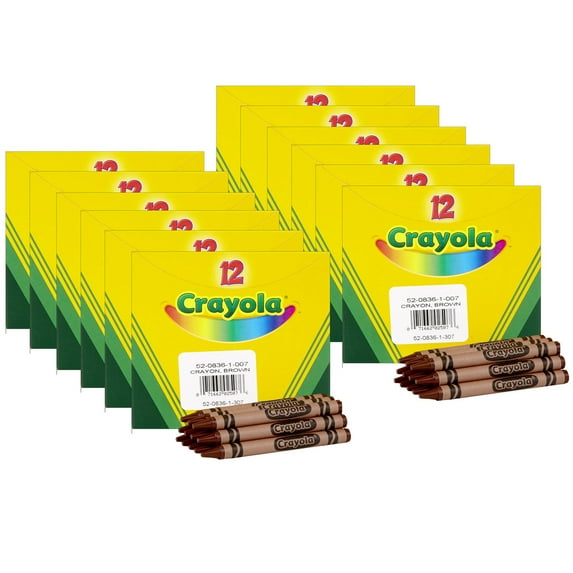 Crayola Bulk Crayons, Brown, 12 Count