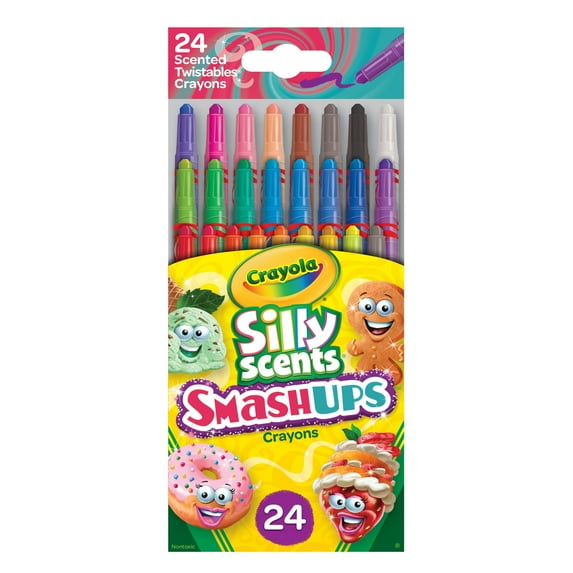 Crayola Crayons Scented Smashups, Mini Twists, 24 Count, Assorted Colors