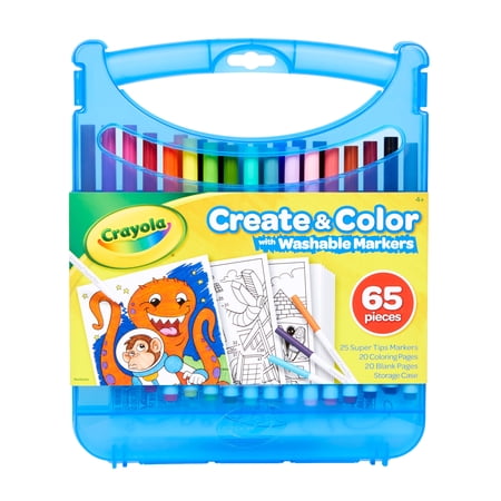 Crayola Create & Color Super Tips Marker Kit, 25 Ct with Storage, Back to School Supplies, Travel Activities, Coloring Art Gift for Kids, Ages 4, 5, 6, 7, 8 price history and forecast - Crayola 04-0377