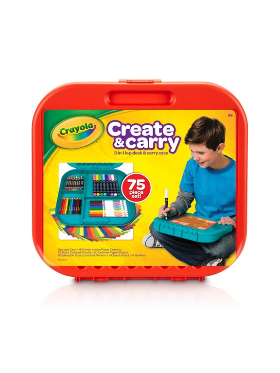 Create 'n Carry Case, Portable Art Tools Kit, Over 75 Pieces, Great Gift