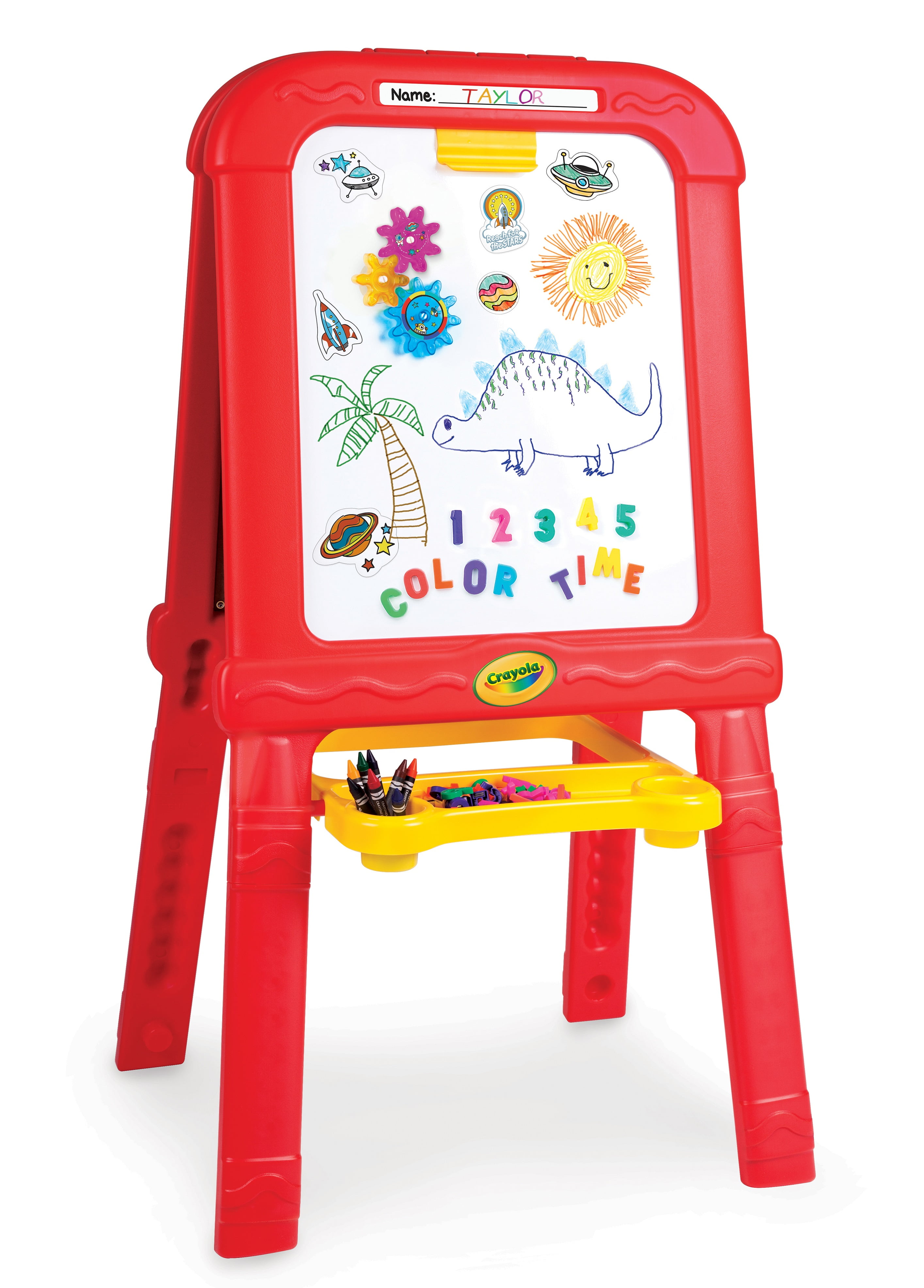 Crayola Creative Fun Easel, Magnetic Dry Erase and Chalk Board, with Art Set for Toddlers Ages 3+