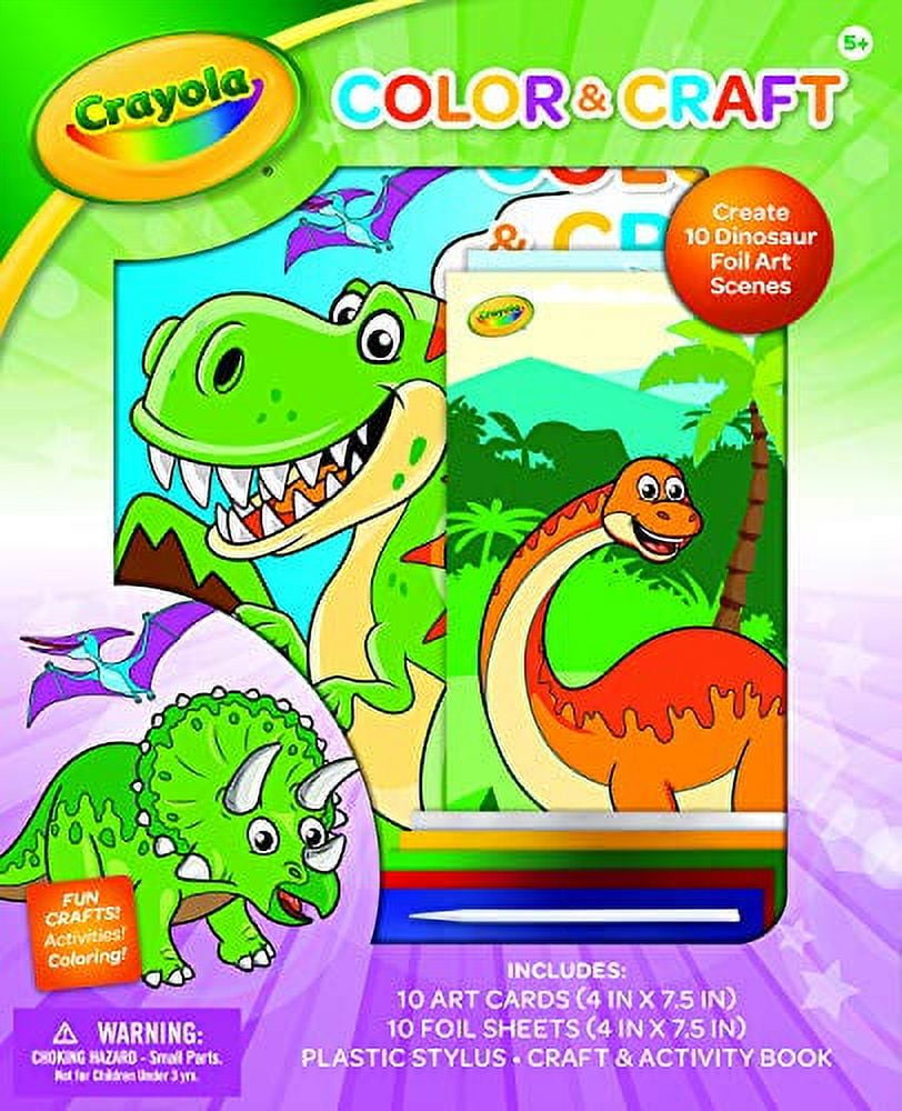Crayola Dinosaur Color N Craft Box Kit - Walmart.com