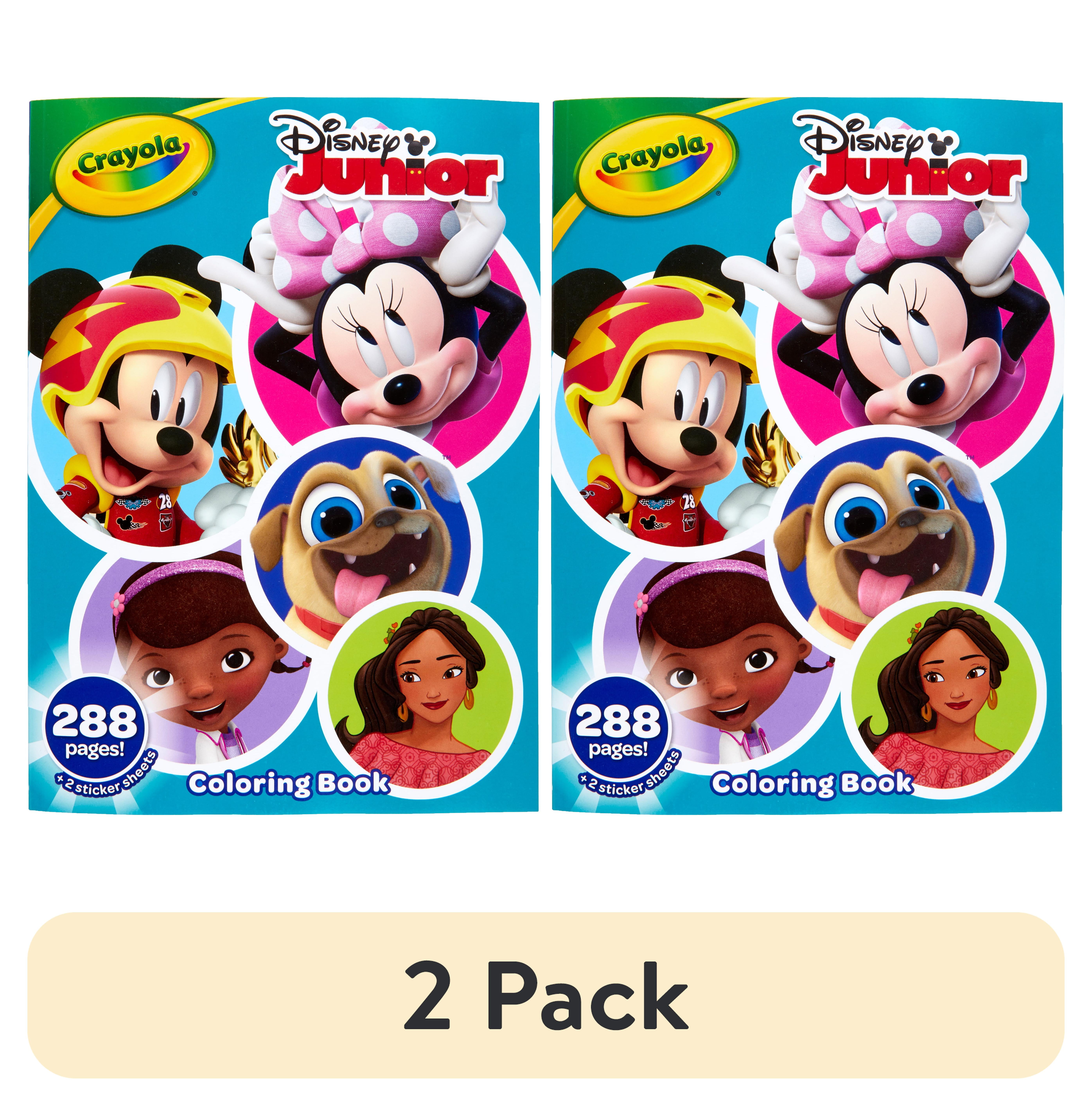  2 pack crayola disney coloring book with stickers disney junior
