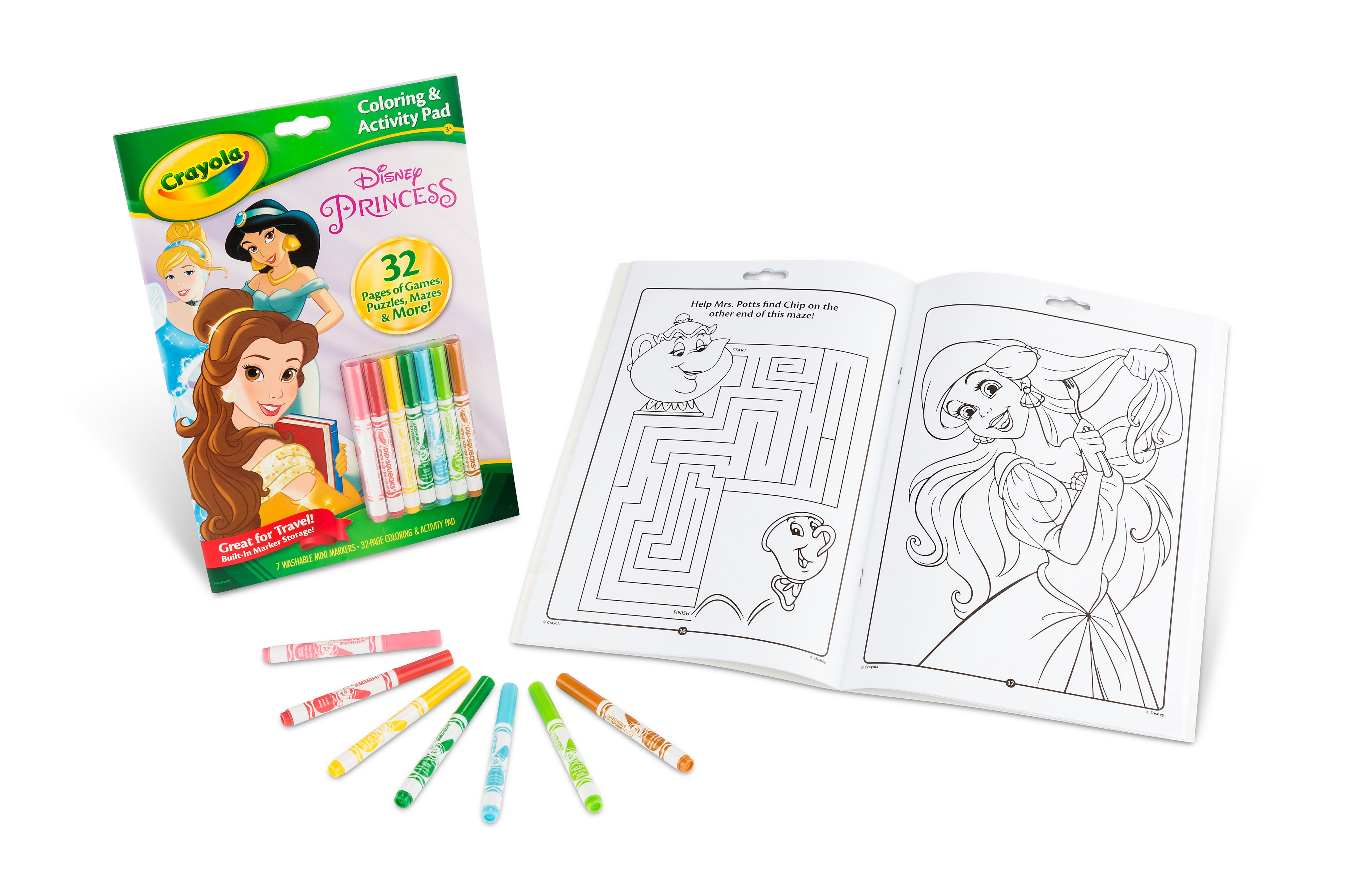 Disney Princess 16 - Page Coloring Book with Free Marker