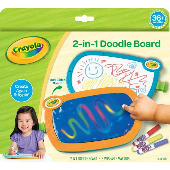 Crayola Double Doodle Board, Kids Travel Activity & Toddler Toy, Gift for Girls & Boys, 3, 4, 5, 6