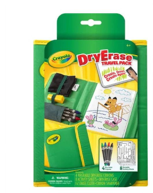 Crayola Dry Erase Crayon Activity Center Travel Pack - Walmart.com