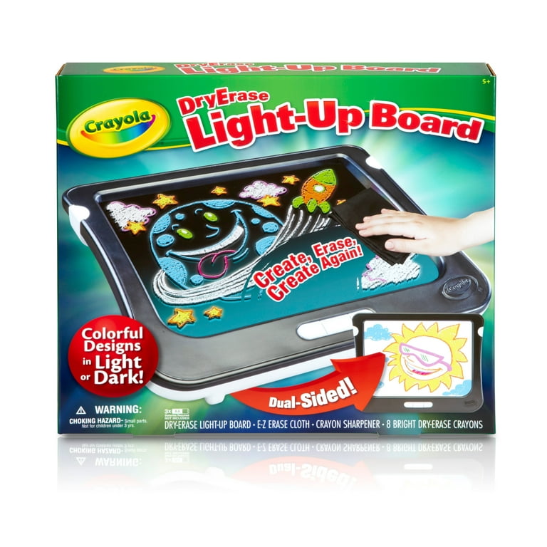 Dual-Sided Dry Erase Board Set with Bright Crayons