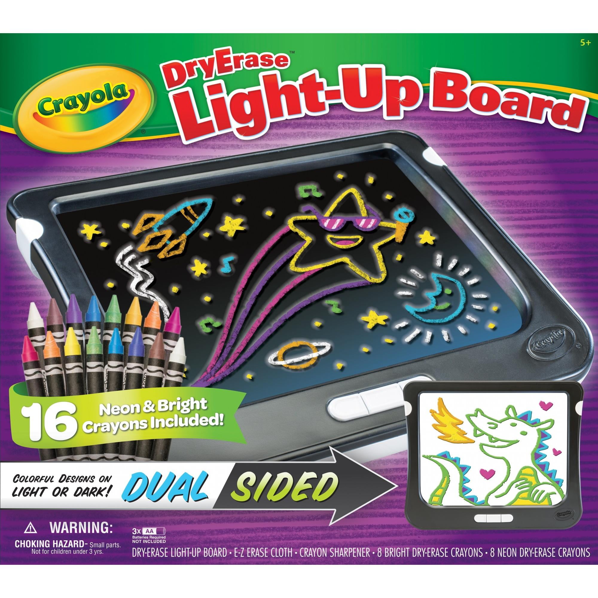 Crayola Dry Erase Light Up Board Dual Sided Drawing Toy Children Kids Hobby  NWB