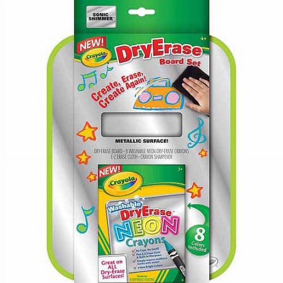 Crayola Dry Erase Prism Board With 8 Washable Dry Erase Neon Crayons