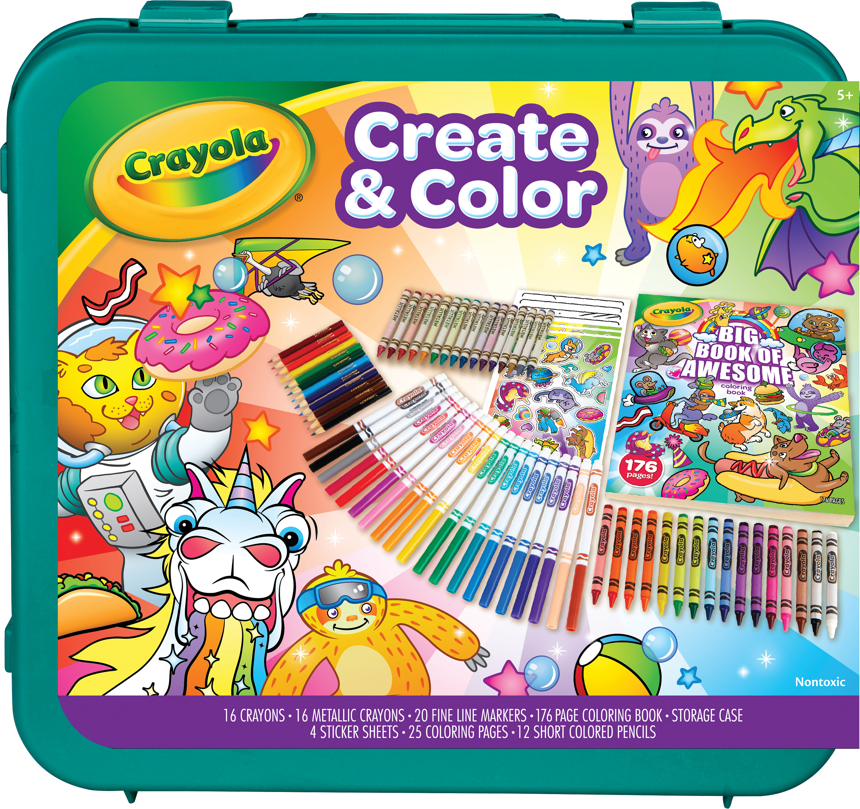 Crayola Epic Create & Color Art Coloring Case 75 Pieces Boys and Girls, Child - image 1 of 8
