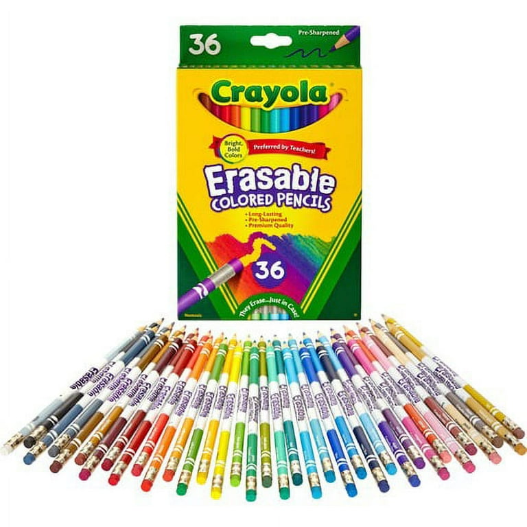 Crayola Erasable Colored Pencils - 3.3 mm Lead Diameter - Thick Point - Assorted Lead - 36 / Pack Crayola Erasable Colored Pencils - 3.3 mm Lead Diameter - Thick Point - Assorted Lead - 36 / Pack