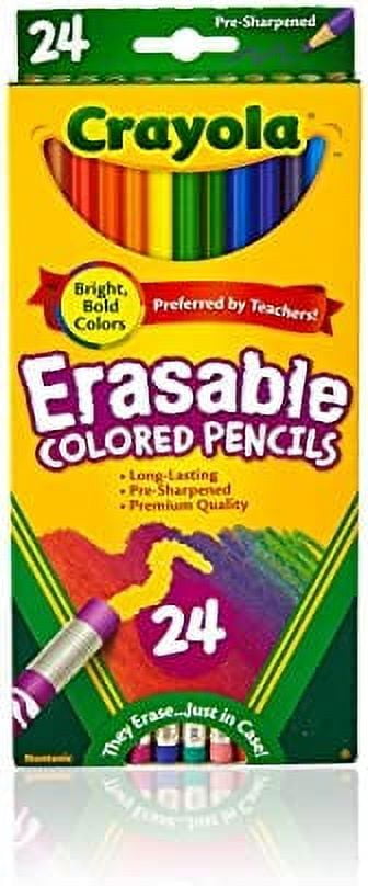 Crayola Erasable Colored Pencils, Art Tools, Adult Coloring, 24 Count -  DroneUp Delivery