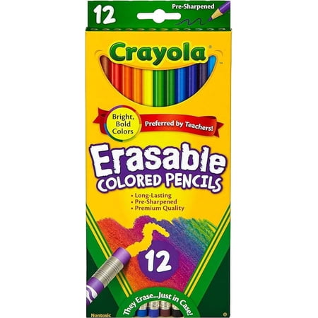 Crayola Erasable Colored Premium Pencils 12 Pieces