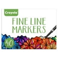 thumbnail image 1 of Crayola Fine Line Markers For Adults (40ct), Skinny Markers For Adult Coloring Books, Thin Marker Set, Aesthetic Art Supplies, Relaxing Activities, Gift, 1 of 4