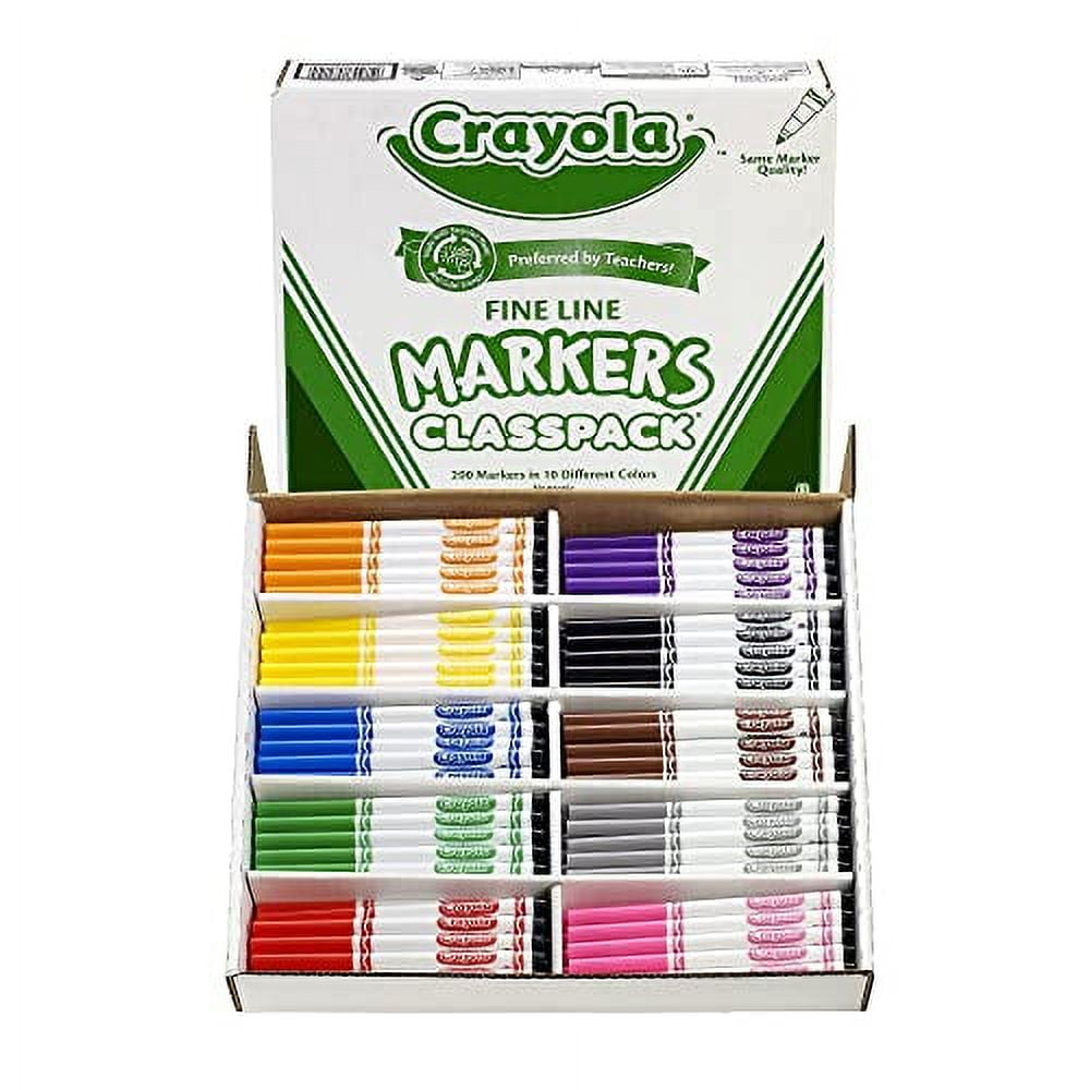 Crayola 12 Boxes of 10 Count Fine Line Markers, 120 Bulk Markers, School  Supplies, Classroom Supplies