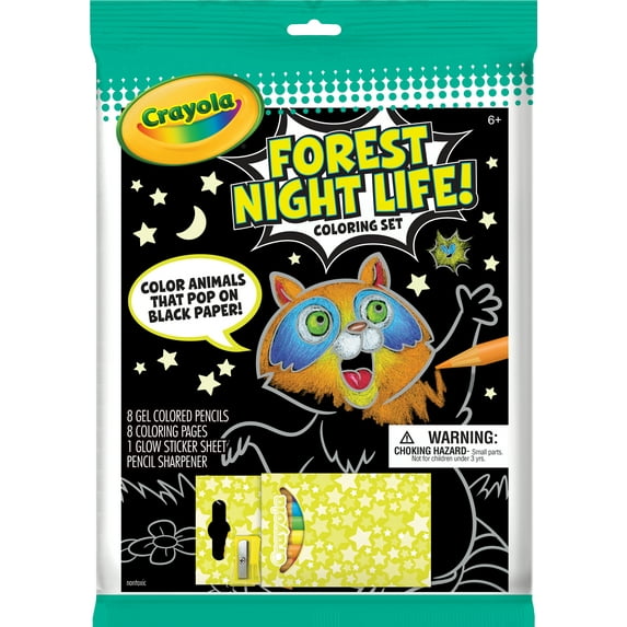 Crayola Forest Night Life Coloring Set, 16 Pieces