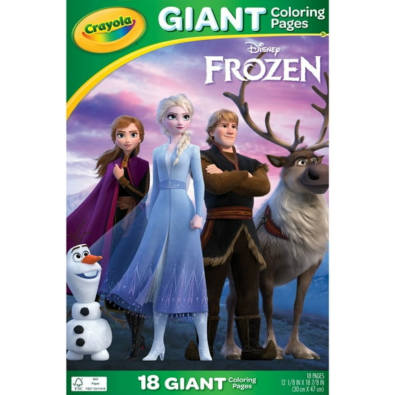 Crayola Frozen Giant Coloring Pages, 18 Pages, Gift for Kids