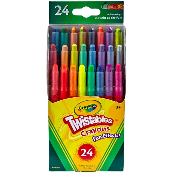 Crayola Twistables Crayons, Mini Crayons, Fun Effects, 24 Count