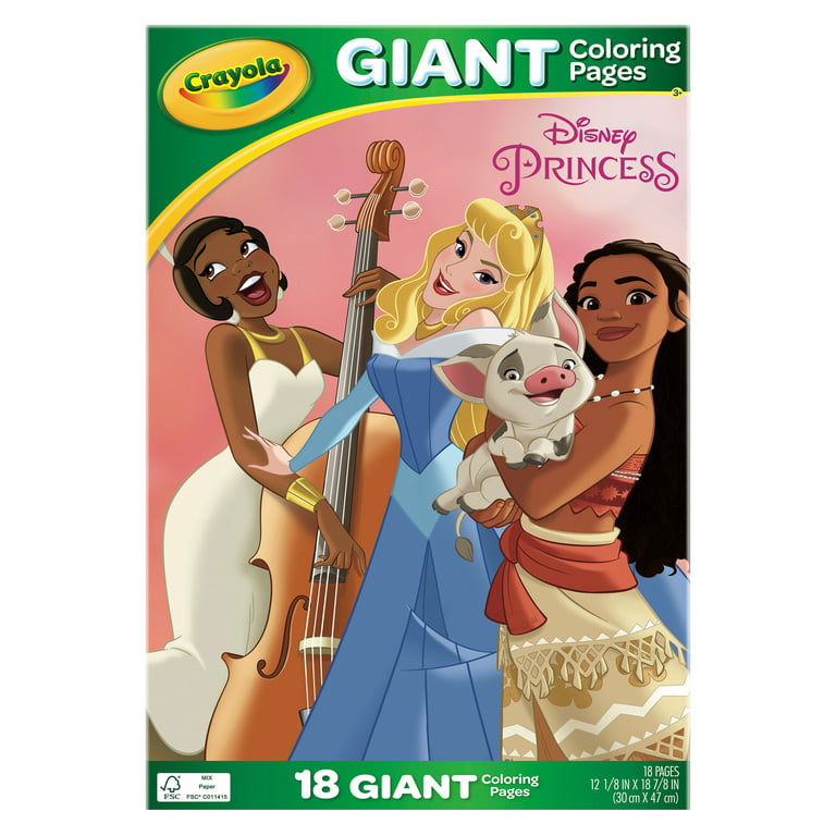 Crayola Giant Coloring Pages Disney Princess, Child, 18 Pages, Gifts for  Boys & Girls 