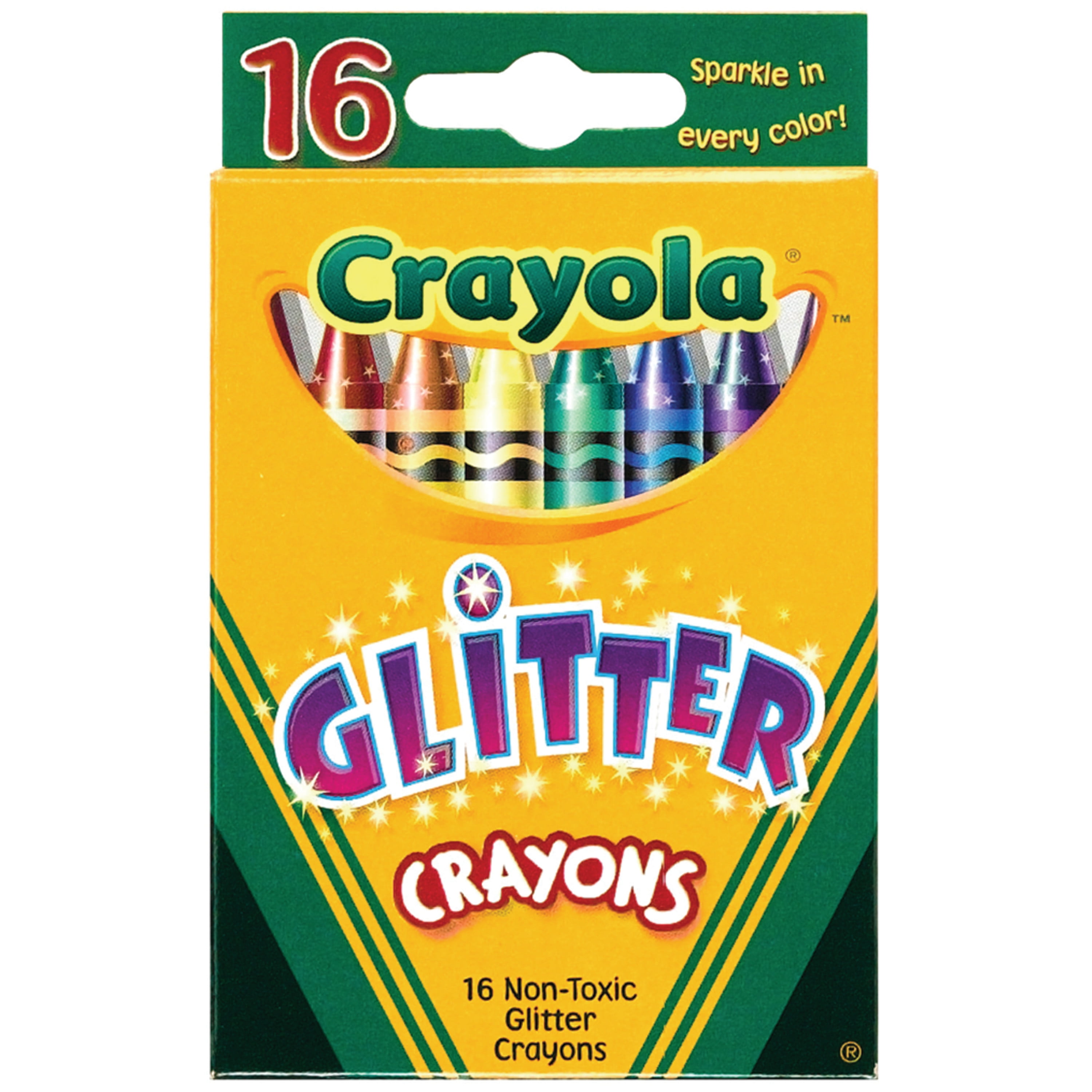 Crayola® Glitter Crayons, 16 Colors/Box CYO523716