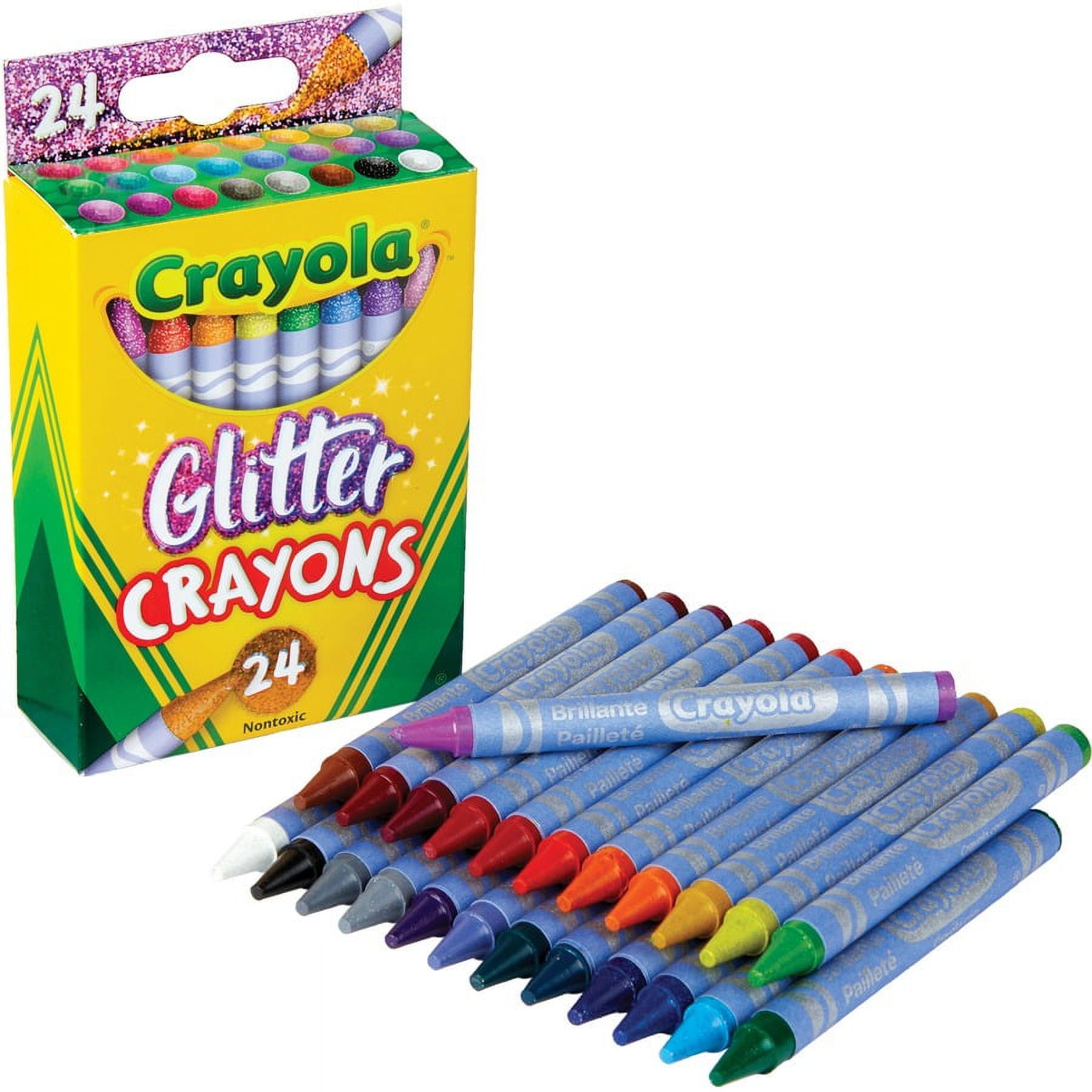 Buy Crayola Crayons, 24 Count, Glitter Crayons, 16 Count, Includes 5  Color Flag Set Online at Lowest Price Ever in India