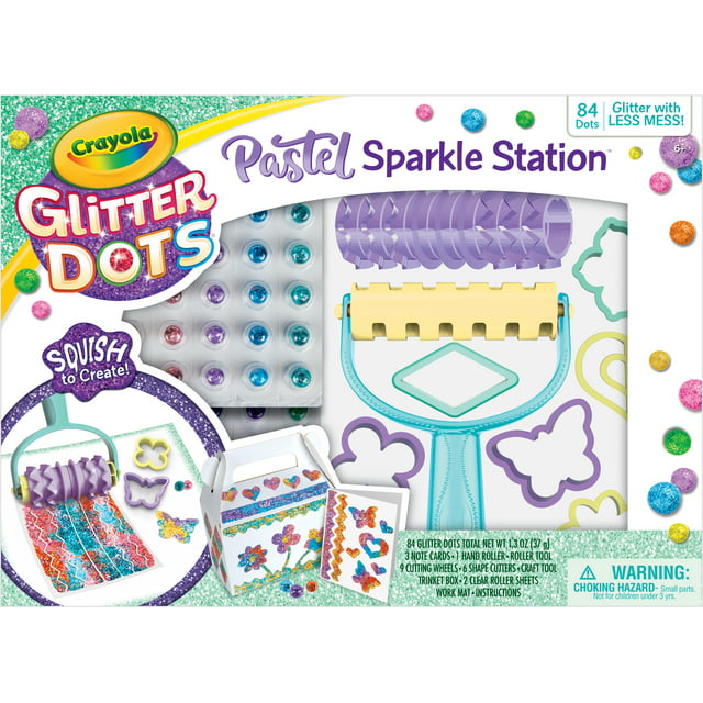 Crayola Glitter Dots Sparkle Station 100 Pieces Craft Set, Child, Ages 3+ Unisex